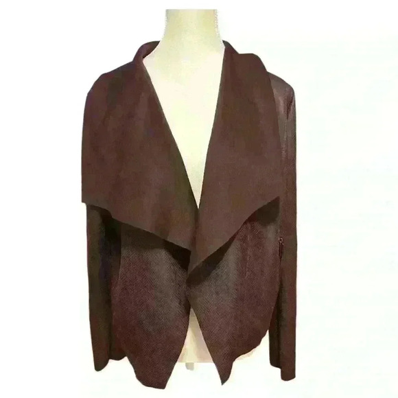 White House Black Market Drape Front Snake Print Jacket Size Small NWT - Picture 4 of 11